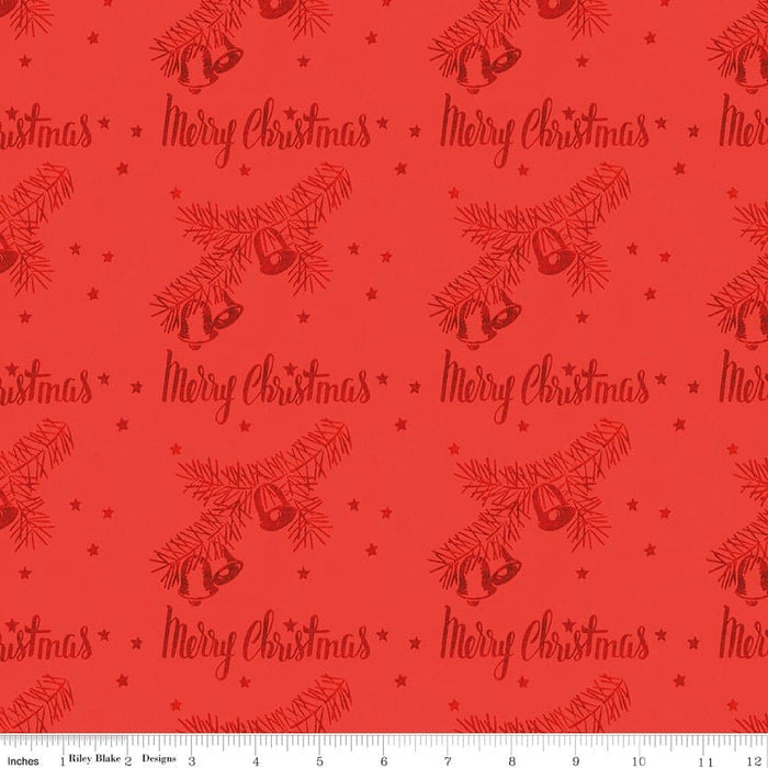 NEW! All About Christmas - Red Christmas Good News - per yard -by Janet Wecker Frisch for Riley Blake Designs - Winter - C10795-RED - RebsFabStash