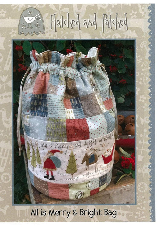 New! All is Merry & Bright Bag - Pattern - by Hatched and Patched - RebsFabStash