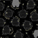 New! All the Buzz - Honey Jars - per yard - Ink & Arrow by Monika Zhu - Quilting Treasures - honeycomb honeyjars - BLACK - 27610-J - RebsFabStash