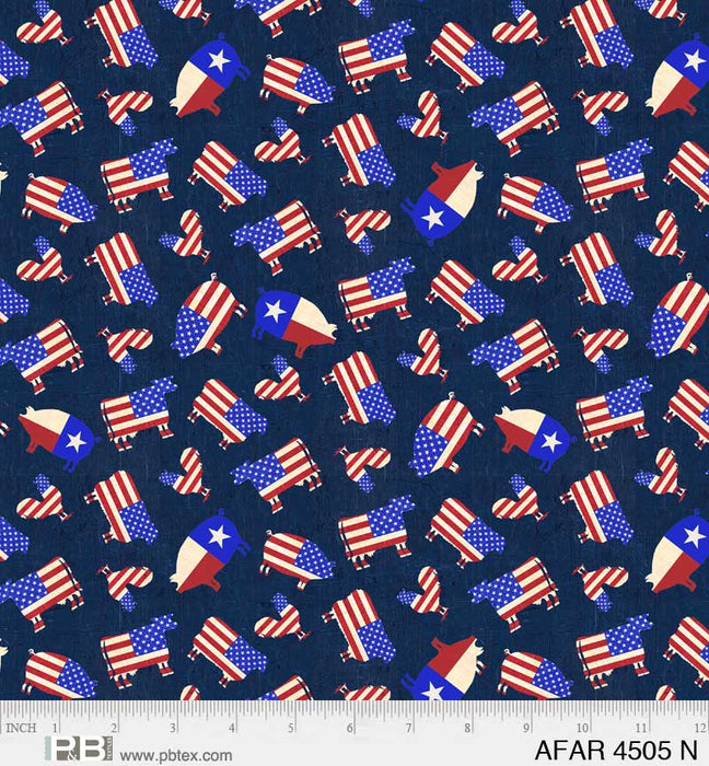 NEW! American Farm - Main Print - Multi - Per Yard - by Michael Mullan for P&B Textiles - Sayings, Signs, Flag - AFAR 4500 MU - RebsFabStash
