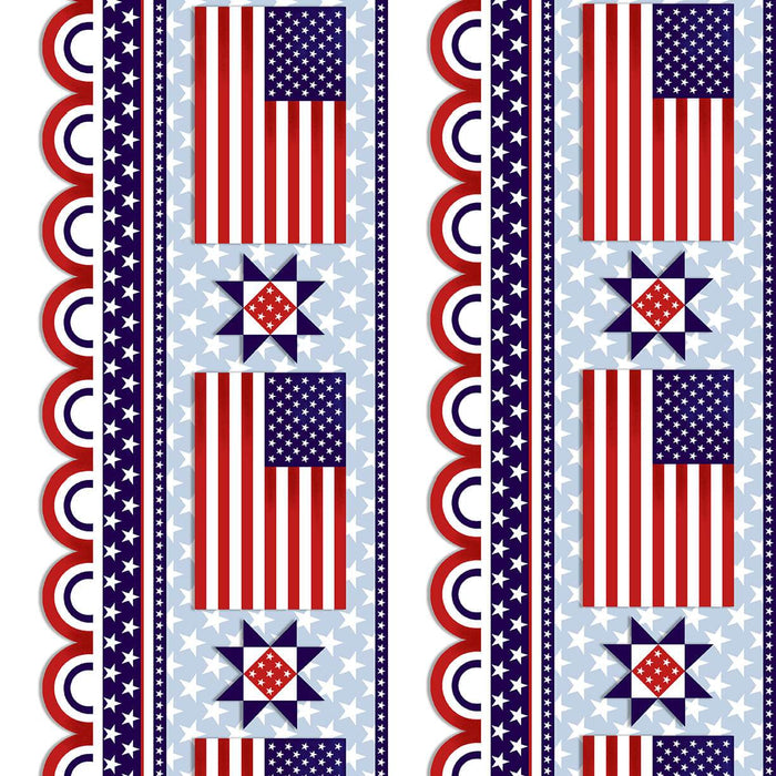 NEW! American Style - Patriotic Triangles - Per Yard - by Chelsea DesignWorks for Studio E - Geometric - 5495 78 - RebsFabStash