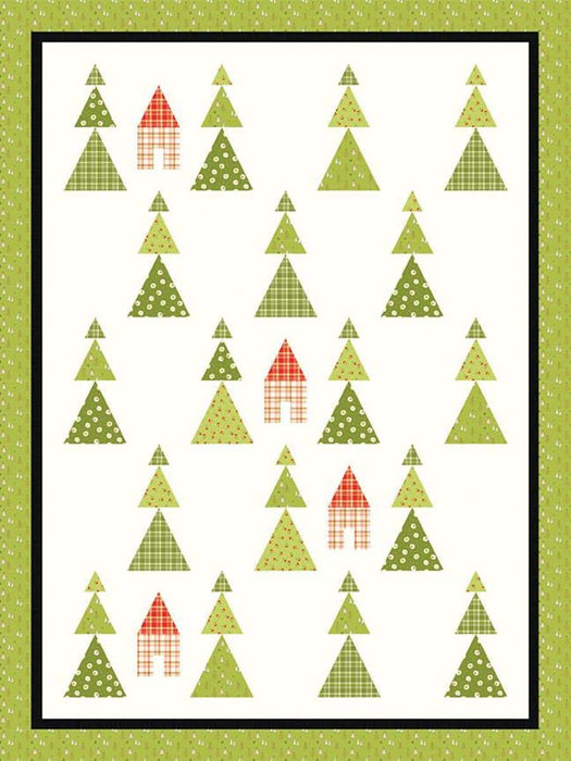 New! Among the Pines - #728 - Quilt Pattern - Sandy Gervais - Riley Blake Designs - Pieces From My Heart - Trees, Winter - RebsFabStash