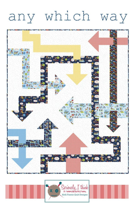 New! Any Which Way - Pattern - by Kelli Fannin Quilt Designs - RebsFabStash