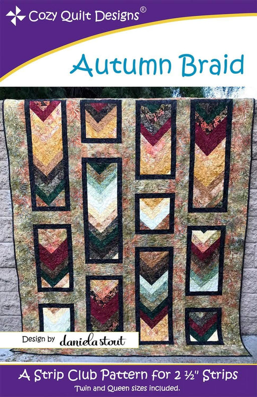 New! Autumn Braid - Twin & Queen Quilt Pattern - Cozy Quilt Designs - designed by Daniella Stout - RebsFabStash