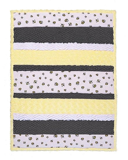 NEW! Bambino Cuddle Kit - Bee Happy - Blanket/Quilt KIT- Shannon Cuddle fabric - Baby Blanket, Bees - CKBAMBINO BEEHAPPY - RebsFabStash