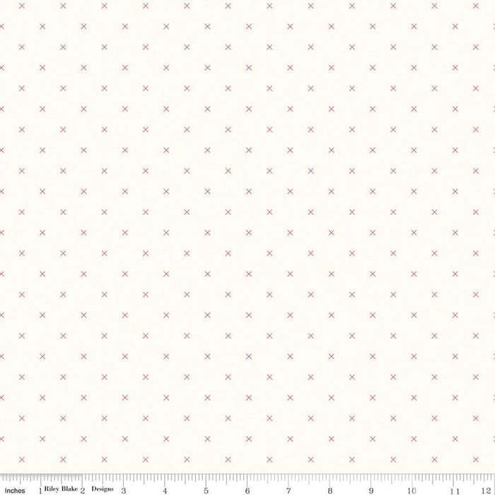 Bee Pink Cross Stitch by Lori Holt Basics, Tonal, Blender at RebsFabStash