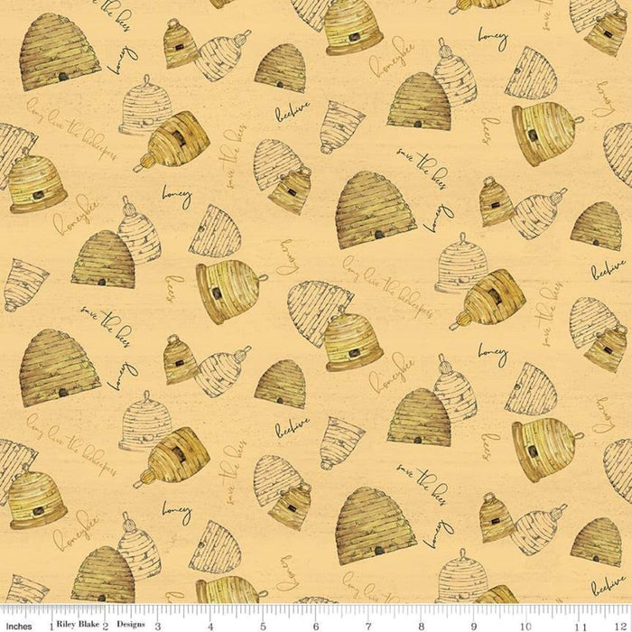 New! Bee's Life PANEL - per panel - by Tara Reed - for Riley Blake - bees, beehives, honeycomb - C10105 - 24" x 43" Panel - RebsFabStash
