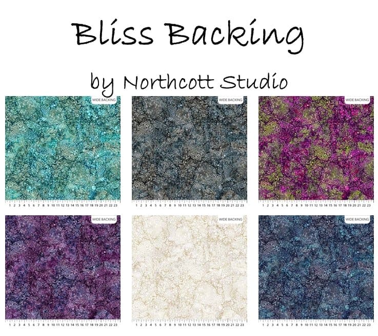 NEW! Bliss Backing - 108" Wide Back - Per Yard - by Northcott Studio - Digital Print - Glacier - B23887-96 - RebsFabStash