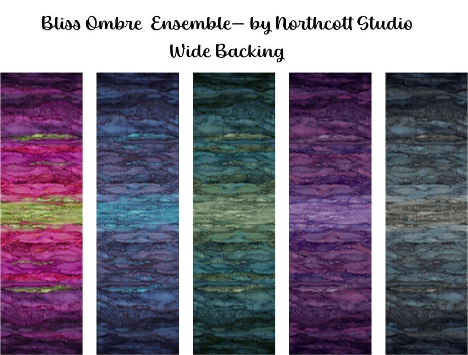 Bliss Ombre Ensemble Backing - 108" Wide Back - Per Yard - by Northcott Studio - Digital Print - Wild Berry - RebsFabStash