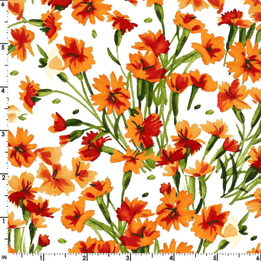 NEW! Bloom On - Packed Floral - Per Yard - by Maywood Studio - Orange - MAS10075-O - RebsFabStash