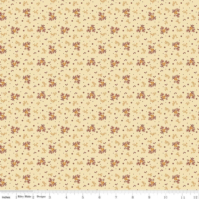 NEW! Bountiful Autumn - Taupe Bountiful Leaves - per yard - Stacy West of Buttermilk Basin Design Co. for Riley Blake Designs - Fall - C10855-TAUPE - RebsFabStash
