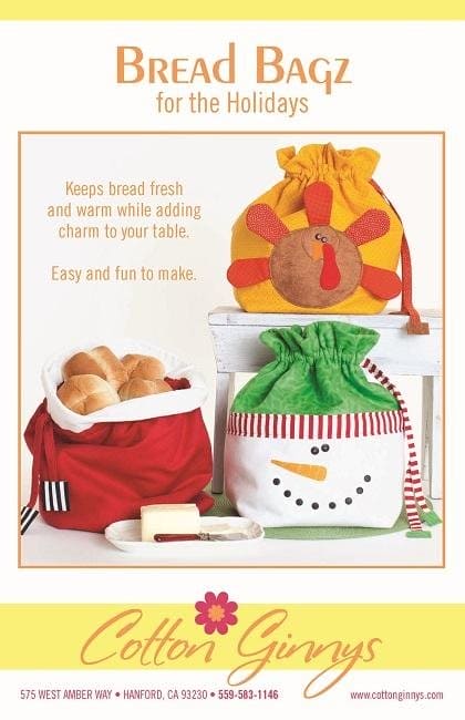 New! Bread Bagz for the Holidays - Pattern - Cotton Ginny's - RebsFabStash