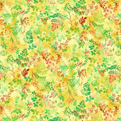 NEW! Butterfly Bliss - Mini Wildflowers - Per Yard - by Elizabeth Isles for Studio e - Floral - Yellow - 5923-44 - RebsFabStash