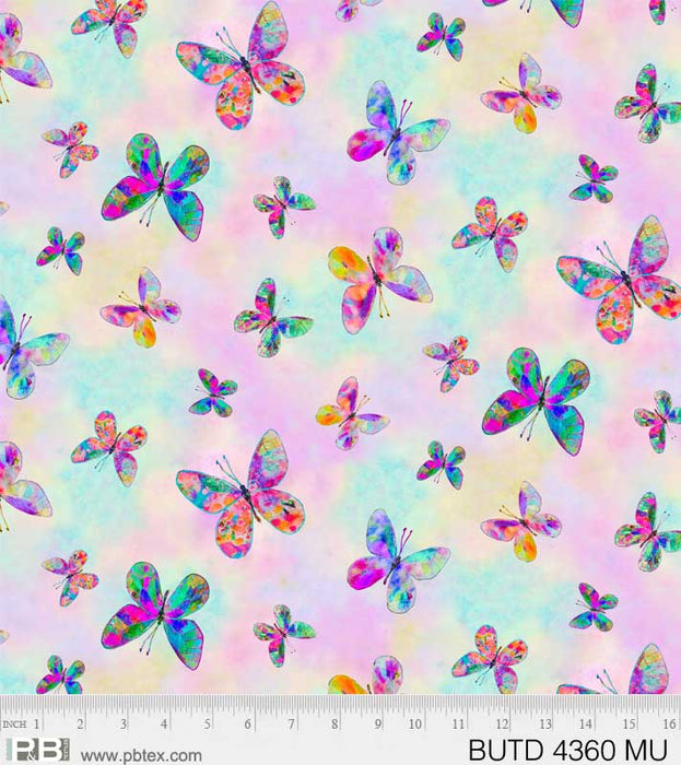 NEW! Butterfly Dreams - per yard - digital print - by Robin Mead for P&B Textiles - Multi Allover Butterfly - bright, colorful - RebsFabStash