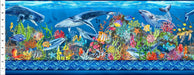 NEW! Calypso II - Border Print Blue - Per Yard - Jason Yenter - In The Beginning - Ocean, Fish - 21CAL1 - RebsFabStash