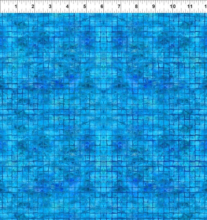 NEW! Calypso II - Coral BLUE - Per Yard - Jason Yenter - In The Beginning - Tonal, Blender, Ocean, Fish - 28CAL1 - RebsFabStash