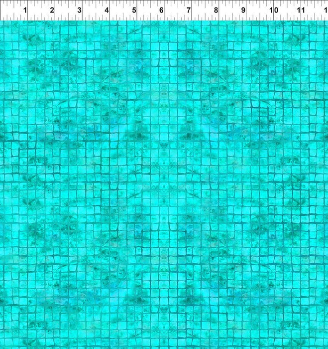 NEW! Calypso II - Tiles BLUE - Per Yard - Jason Yenter - In The Beginning - Tonal, Blender, Ocean, Fish - 27CAL1 - RebsFabStash