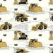 New! CAT® Dump Truck Panel - 36" x 43" PANEL! - per panel - Riley Blake Designs - C9105-PANEL - equipment, trucks, caterpillar - RebsFabStash