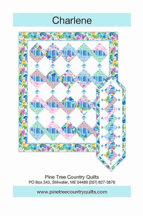 New! Charlene - throw & table runner quilt pattern - by Pine Tree Country Quilts - RebsFabStash