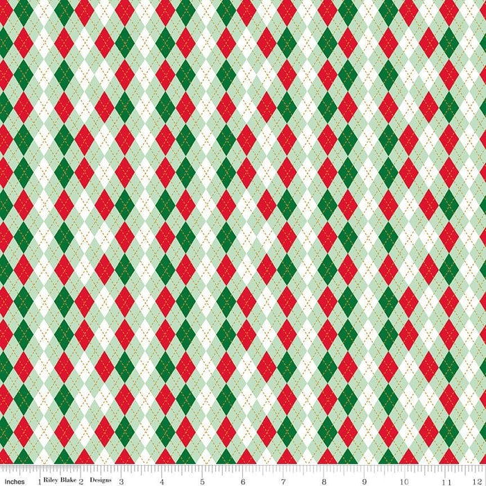 NEW! Christmas Adventure - Peony Main - per yard -by Beverly McCullough for Riley Blake Designs- Christmas, Campers - SC10730-PEONY - RebsFabStash
