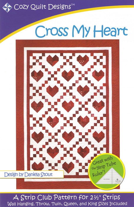 New! Cross My Heart - Pattern - Cozy Quilt Designs - by Daniela Stout - RebsFabStash