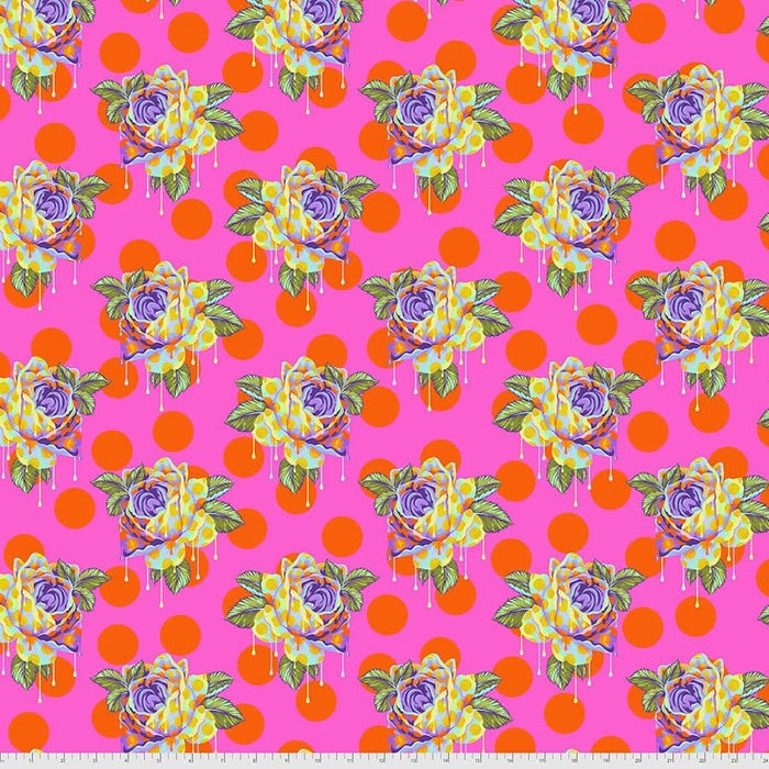 NEW! - Curiouser & Curiouser - Baby Buds Sugar - Per Yard - by Tula Pink for Free Spirit Fabrics - Vibrant, Cream - PWTP167.SUGAR - RebsFabStash