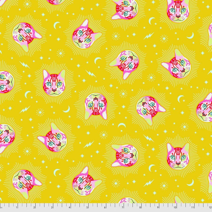 NEW! - Curiouser & Curiouser - Down the Rabbit Hole Bewilder - Per Yard - by Tula Pink for Free Spirit Fabrics - Vibrant, Lime & Teal - PWTP166.BEWILDER - RebsFabStash