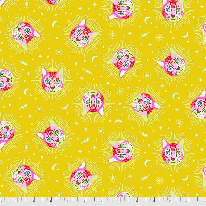 NEW! - Curiouser & Curiouser - Painted Roses Sugar - Per Yard - by Tula Pink for Free Spirit Fabrics - Vibrant, Lime - PWTP161.SUGAR - RebsFabStash
