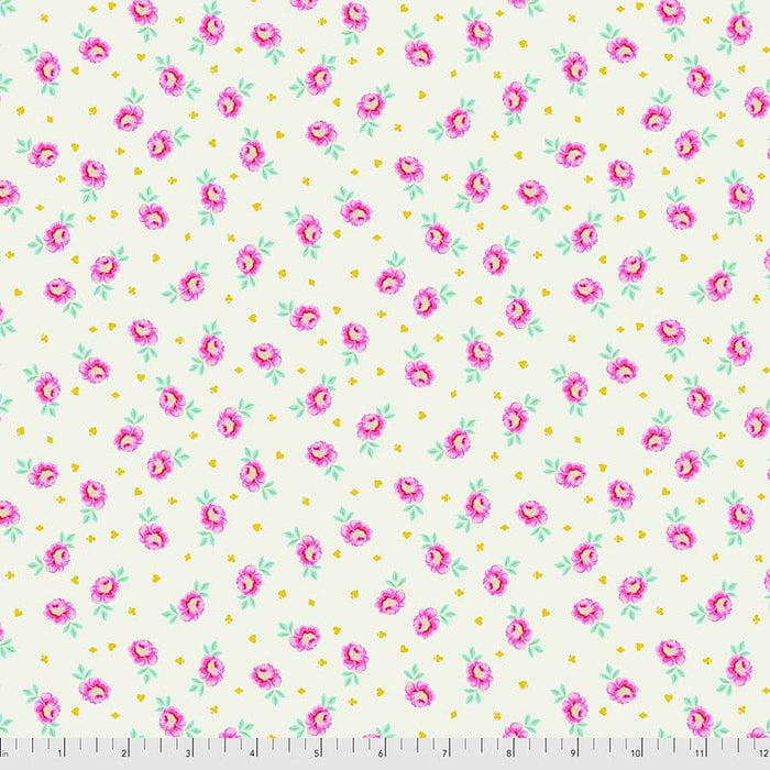 NEW! - Curiouser & Curiouser - Sea of Tears Wonder - Per Yard - by Tula Pink for Free Spirit Fabrics - Vibrant, White & Teal - PWTP162.WONDER - RebsFabStash