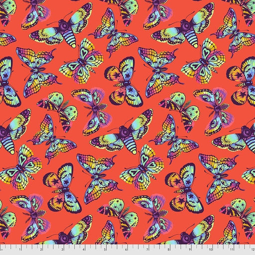 NEW! - Daydreamer - Butterfly Kisses - Papaya - Per Yard - by Tula Pink for Free Spirit Fabrics - Butterflies, Red - PWTP172.PAPAYA - RebsFabStash