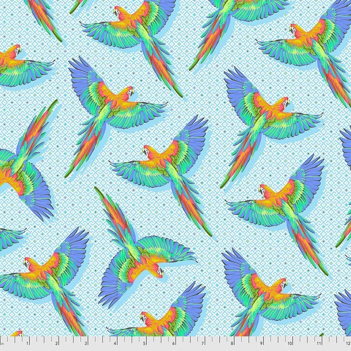 NEW! - Daydreamer - Macaw You Later - Mango - Per Yard - by Tula Pink for Free Spirit Fabrics - Flying, Birds - PWTP170.MANGO - RebsFabStash