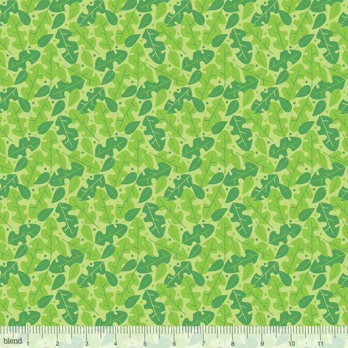 New! - DinoMite - Herbivore - Green - per yard - by Maude Asbury - Blend Fabrics - green leaves, dense foliage - 101.149.05.1 - RebsFabStash