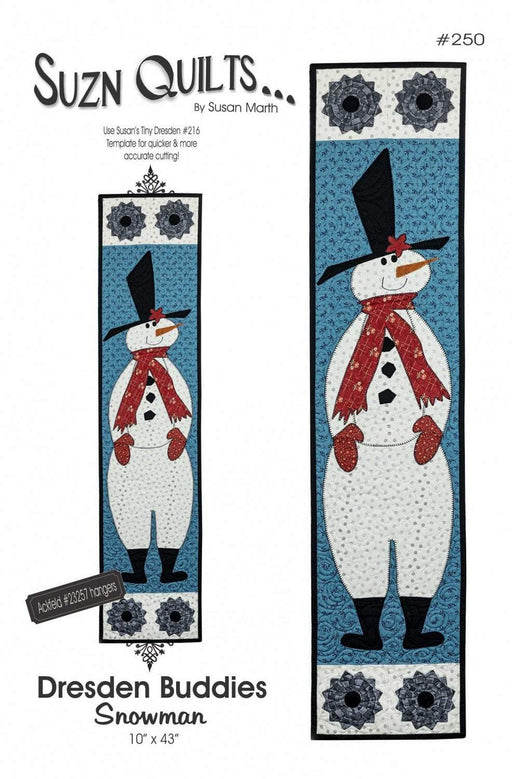 NEW! Dresden Buddies Snowmen - wall hanging or block of the month pattern - by Susan Marth - Suzn Quilts - RebsFabStash