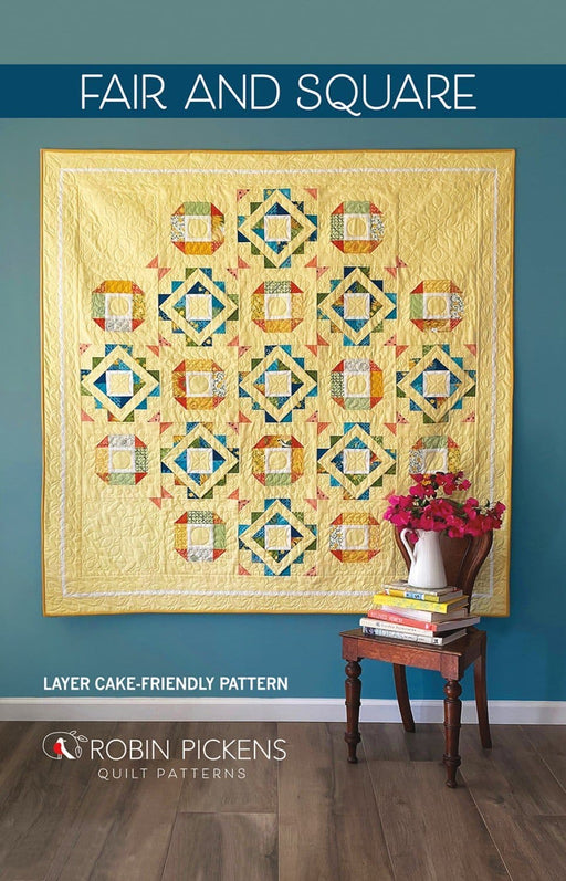 New! Fair And Square - Quilt PATTERN - by Robin Pickens - Features Solana by Moda - Layer Cake Friendly! - RebsFabStash