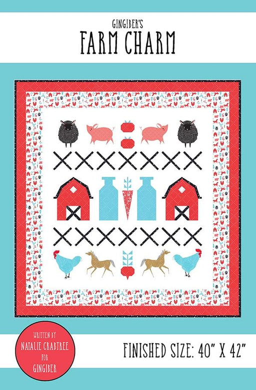 New! Farm Charm - Wall Hanging Quilt Pattern - designed by Stacie Bloomfield - Gingiber's - RebsFabStash