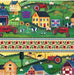 New! Farmall Folk Art Stripe - Print Concepts - Sykel Enterprises - Tractor Collection - Farmhouse, Animals, Tractor, Shelf - 10204F - RebsFabStash