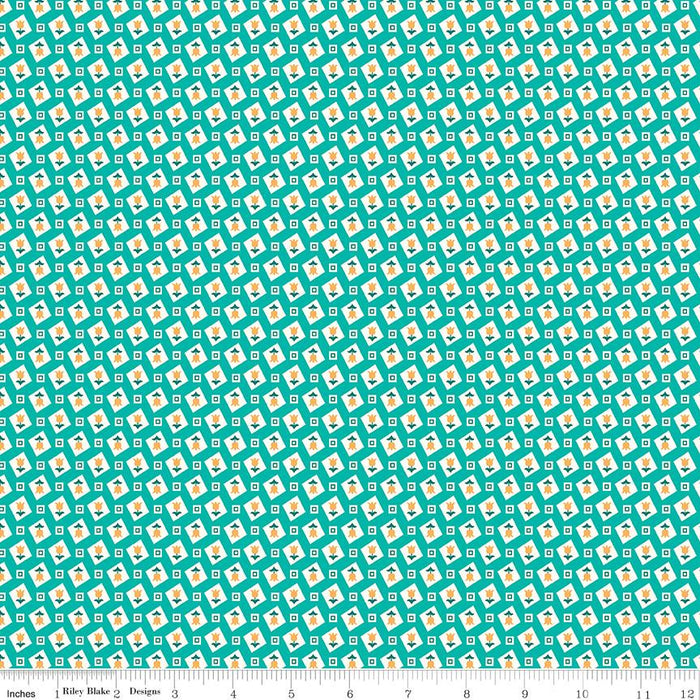 Lori Holt Flea Market Collection Tulip Pattern Fabric At RebsFabStash