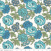 Flea Market by Lori Holt Fabrics Blue Rose Pillow Panel at RebsFabStash