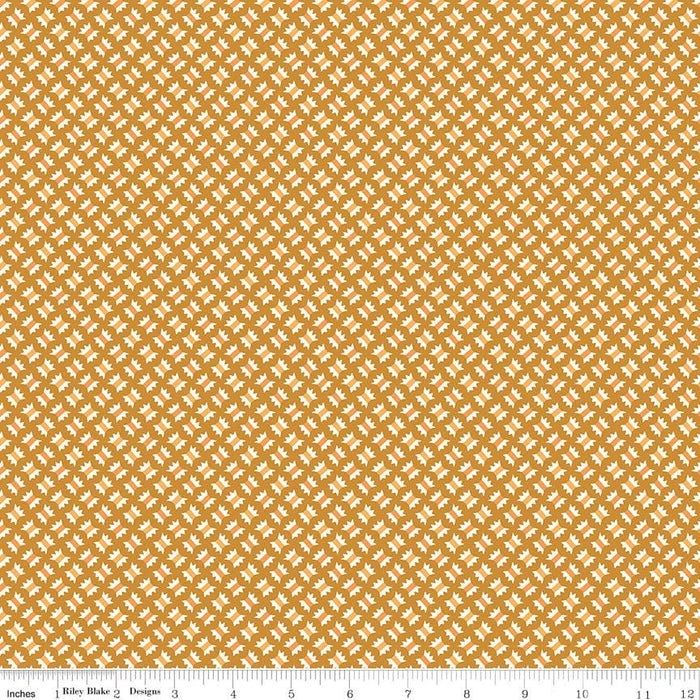 NEW! Flea Market - per yard - by Lori Holt of Bee in my Bonnet for Riley Blake Fabrics - Leaves - C10218-PUMPKIN - RebsFabStash