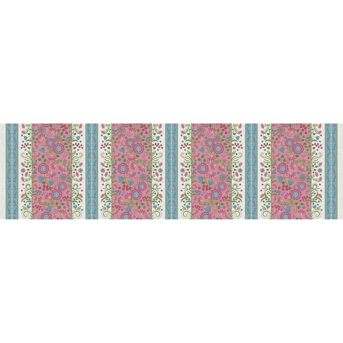 NEW! Flower & Vine - Border Stripe - Border Print - Per Yard - by Monique Jacobs for Maywood Studio - Floral, Stripes - MAS9882-B - RebsFabStash