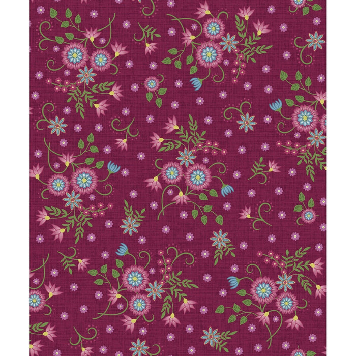 New! Flower & Vine - Flower & Vine Main Print - Per Yard - by Monique Jacobs for Maywood Studio - Floral - MAS9880-B - RebsFabStash