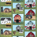 NEW! - French Hill Farms - Barns - Per Yard - Michelle Norman - Blank Quilting - Green - 1840-66 - RebsFabStash