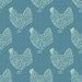 NEW! - French Hill Farms - Chickens - Per Yard - Michelle Norman - Blank Quilting - Teal - 1848-75 - RebsFabStash