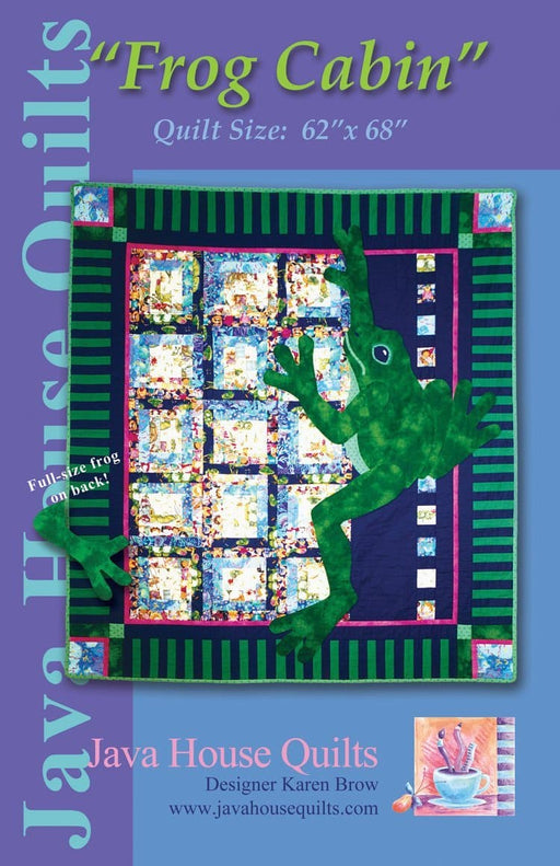 New! "Frog Cabin" - Pattern - designed by Karen Brow for Java House Quilts - RebsFabStash