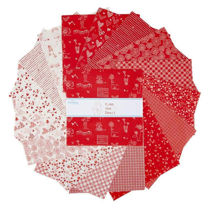 NEW! From the Heart - by the yard - by Sandy Gervais for Riley Blake Designs - Circles - C10057-RED - RebsFabStash