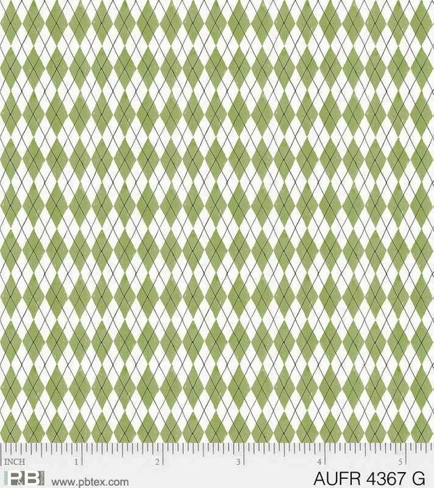 NEW! Fruit Stand - per yard- by by Anne Tavoletti for P&B Textiles - Green Diamonds - bright colorful - RebsFabStash