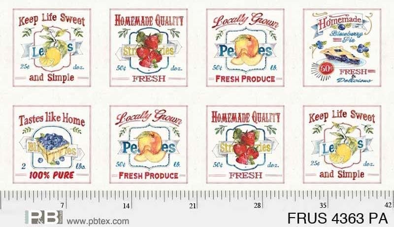 NEW! Fruit Stand - per yard- by by Anne Tavoletti for P&B Textiles - Red Paisley - bright colorful - RebsFabStash