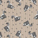 New! Furr-Ever Friends - 2-Ply FLANNEL - per yard - Shelly Comiskey for Henry Glass - Skunk All Over Gray - RebsFabStash