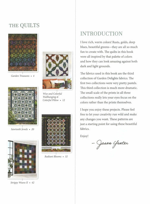 New! Garden of Riches Quilts - 6 Beautiful Projects - Book/Patterns - by Garden Delights II from Gray Sky Studio - RebsFabStash