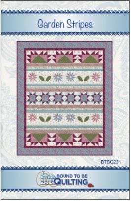 NEW! Garden Stripes Quilt KIT - designed by Mimi Hollenbaugh and Pat Syta of Bound to be Quilting - uses Flower & Vine by Monique Jacobs for Maywood Studio - 67" x 80" - RebsFabStash